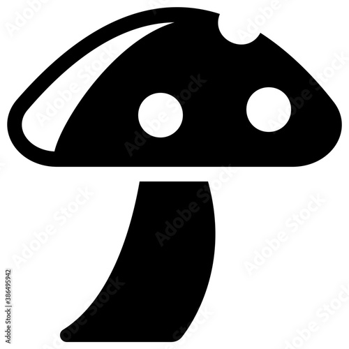 
An umbrella shaped vegetable with dots on it known as mushroom usually grown in  muddy water 
