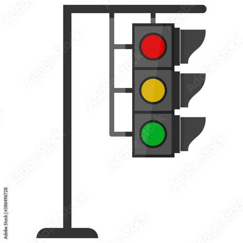 
An icon showing traffic controlling symbol with three lights
