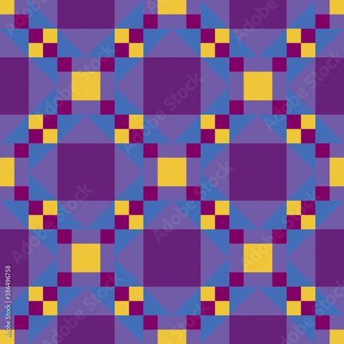 Barn quilt pattern, Quilting blocks, Patchwork design, Abstract geometric tile Vector illustration