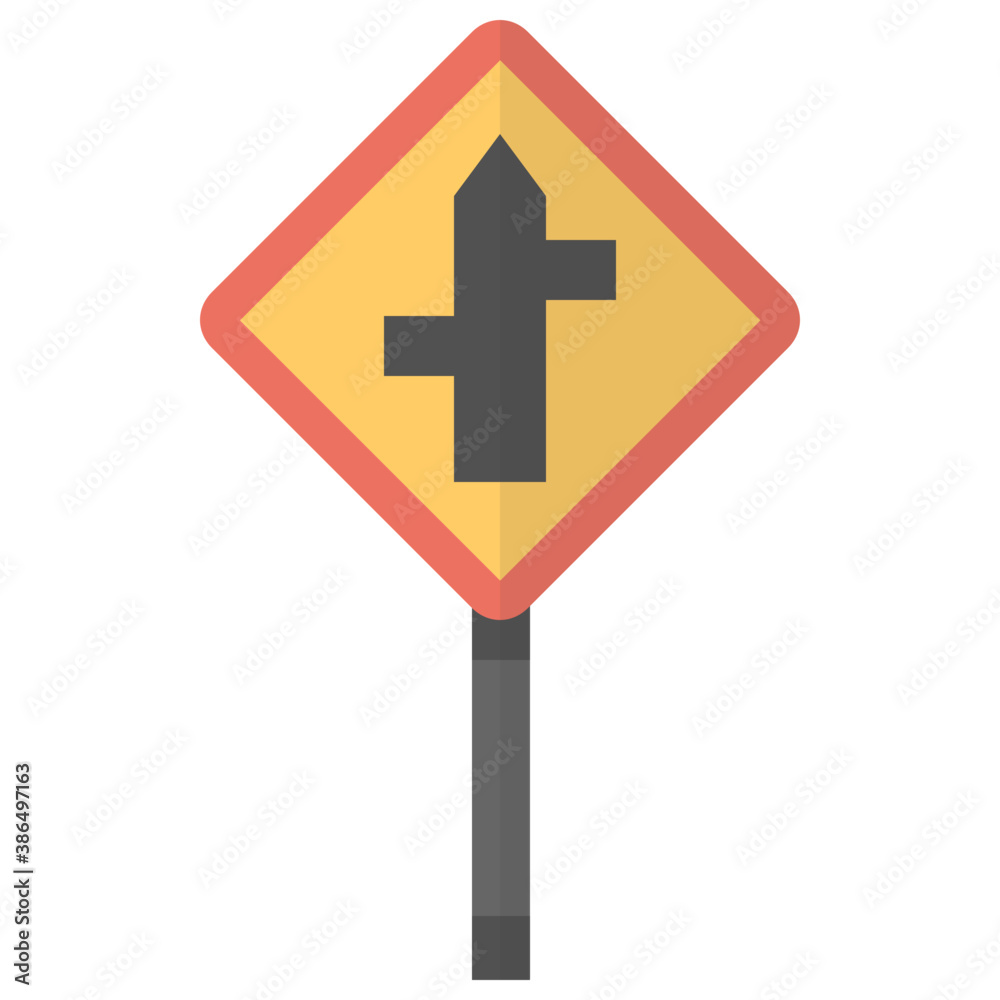 Triangle with patway, road direction icon
Triangle with patway, road direction icon