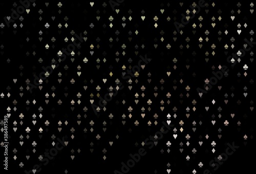 Dark Green, Red vector template with poker symbols.