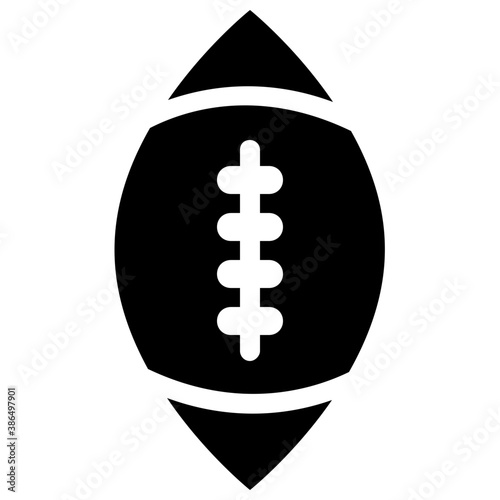 
An oblong shaped ball  to notify regarding rugby icon
