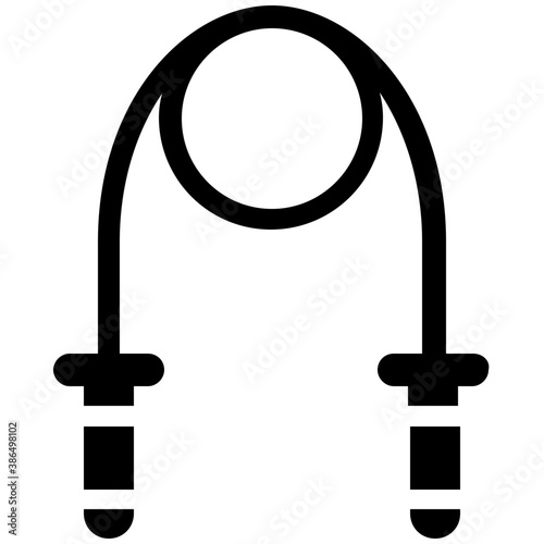 
A circular rod with a pair of grips depicting grippers
