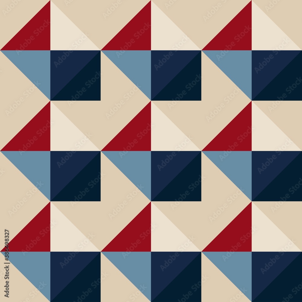 Abstract seamless geometric pattern. Vector design. fabric pattern usa color style .