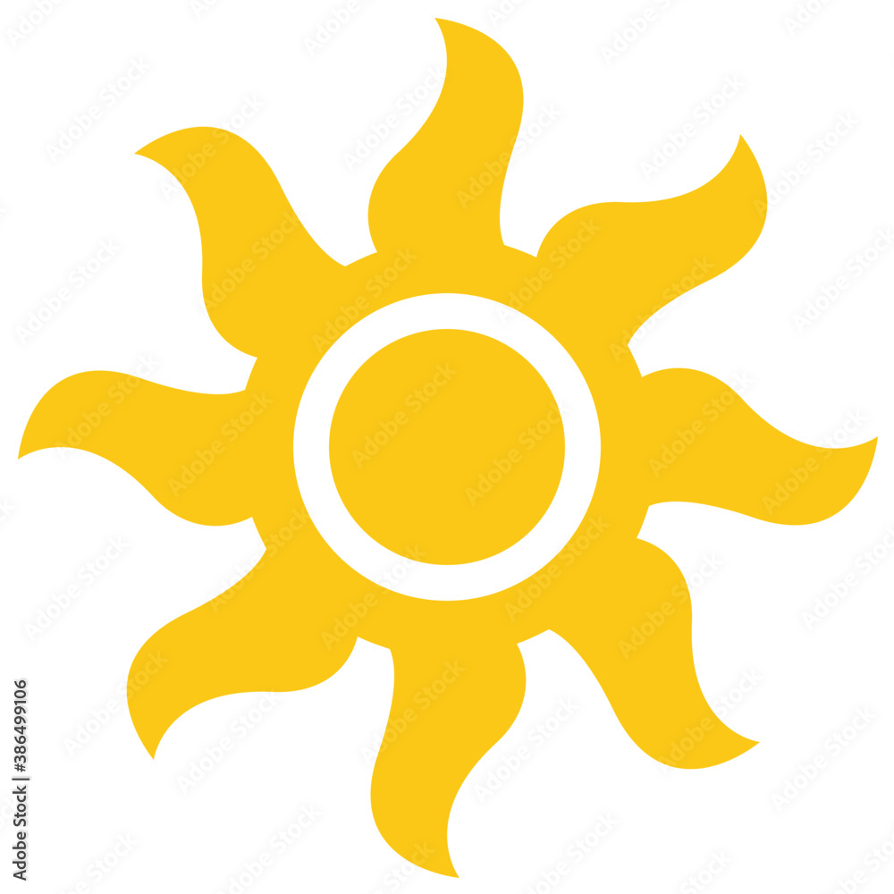 Flower like sun with thin and thick rays giving the symbol of mayan sun
Flower like sun with thin and thick rays giving the symbol of mayan sun
