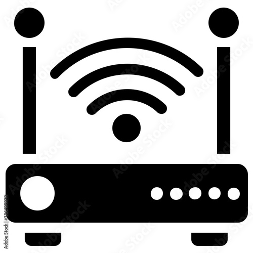 
An access point device with signals, wifi router
