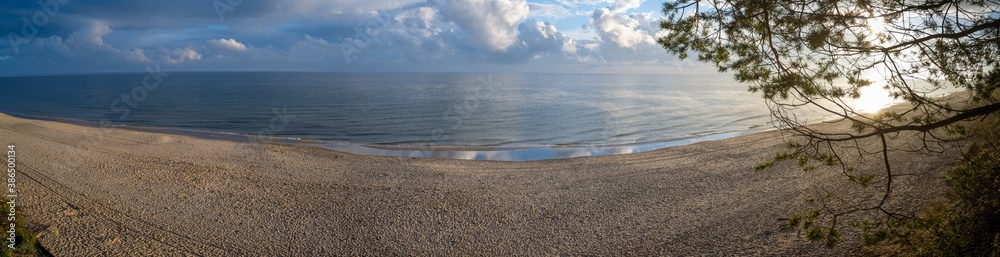 Panorama von der Ostsee bei  Bansin auf Usdom an der Steilküste