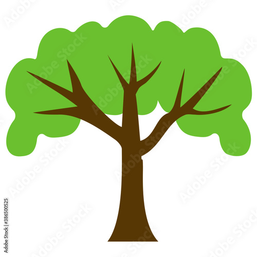 
Tree with single leaf structure as one leaf on one stem, this is apple tree icon 
