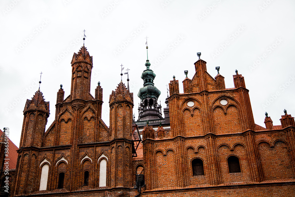 Views of the city center in Gdansk, Poland