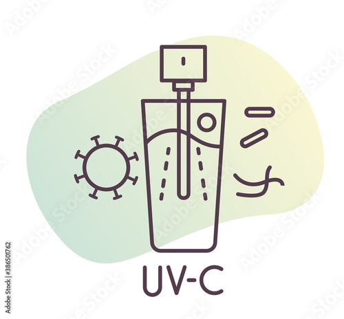 Anti-Microbial UVC Portable Water Sanitation - Illustration