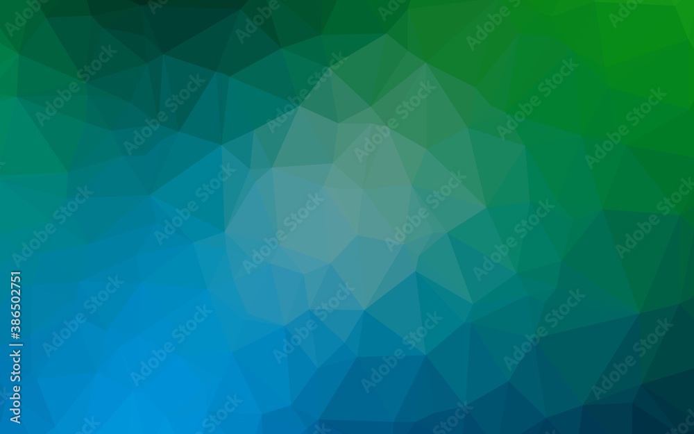 Light Blue, Green vector low poly texture.