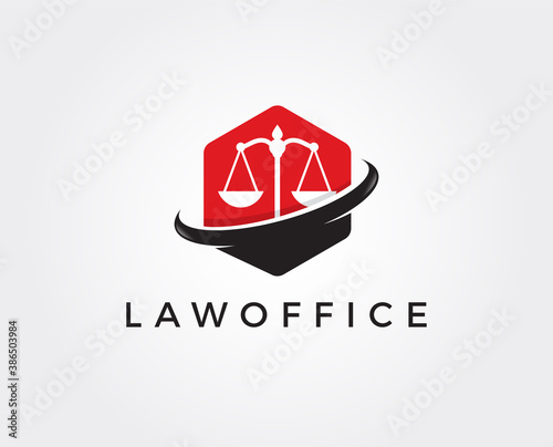 minimal lawyer logo template - vector illustration