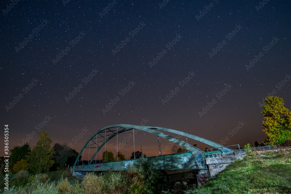 Obraz premium Bahnbrücke Ammer Weilheim