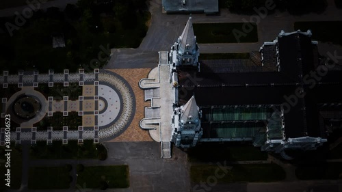 aerial Saint Anne de Beaupre Basilica photo