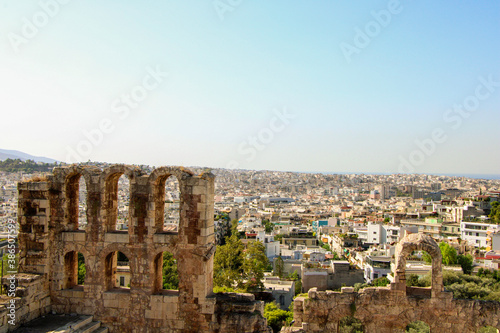 View over the city of Athen from the Akropolis