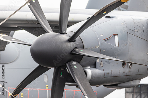 engine of airplane