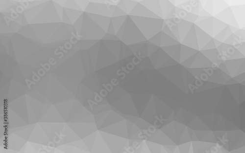 Light Silver, Gray vector shining triangular pattern.