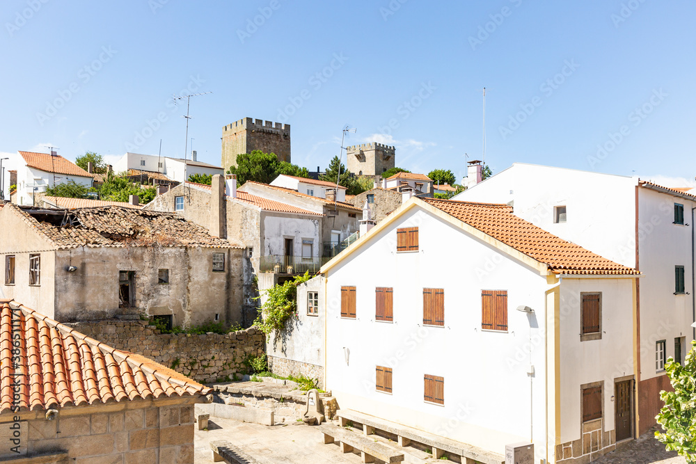 a view over Pinhel city and the castle, Guarda district, Beira Alta province, Portugal