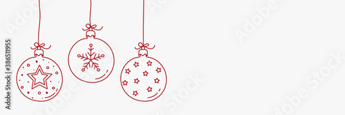 Christmas balls with decorations. Vector