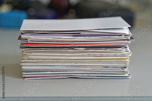 Business cards stack