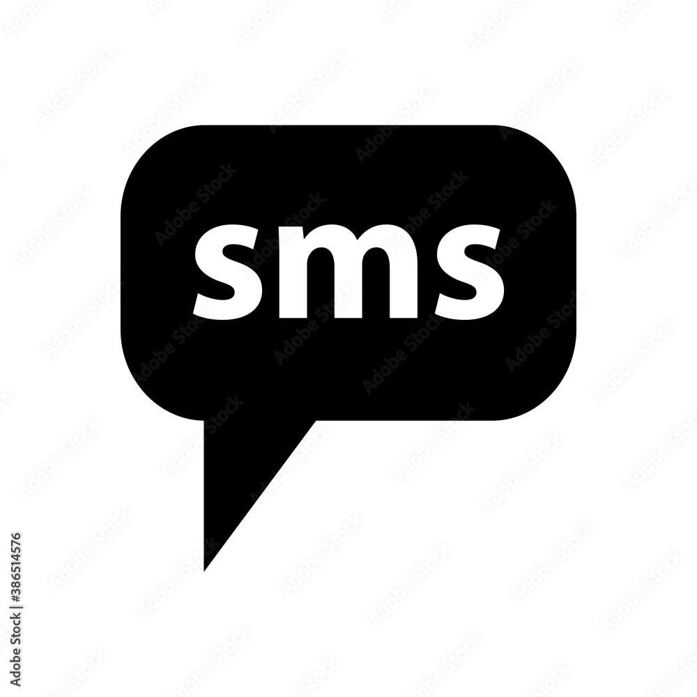 Message icon. SMS symbol. Mobile message. Vector illustration Message icon. SMS symbol. Mobile message. Vector illustration
