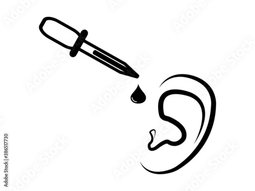 ear medicine icon vector illustration eps10
