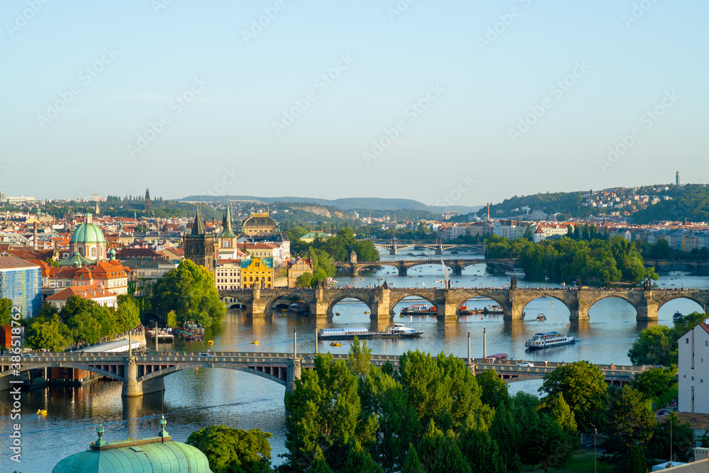 landscape of Prague, Czech Republic on sunny day