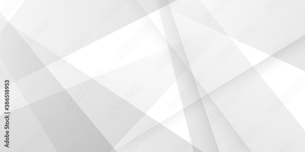Obraz premium Abstract white and grey on light silver background modern design with paper cut style and triangles. Vector illustration.