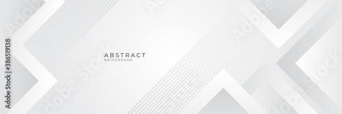 Modern white gray abstract web banner background creative design. Vector illustration design for presentation, banner, cover, web, flyer, card, poster, game, texture, slide, magazine, and powerpoint. 