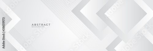 Modern white gray abstract web banner background creative design. Vector illustration design for presentation, banner, cover, web, flyer, card, poster, game, texture, slide, magazine, and powerpoint. 
