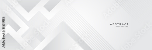 Modern white gray abstract web banner background creative design. Vector illustration design for presentation, banner, cover, web, flyer, card, poster, game, texture, slide, magazine, and powerpoint. 