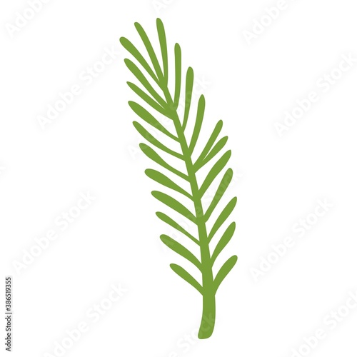 Christmas green branch icon. Flat illustration of Christmas green branch vector icon for web design