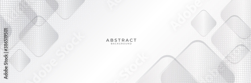 Modern white gray abstract web banner background creative design