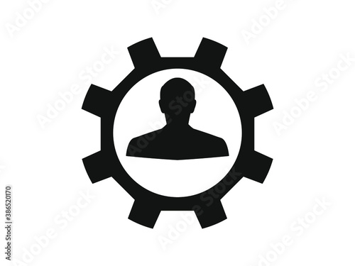 man, gear icon vector illustration eps10