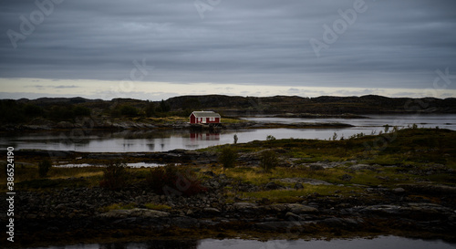 fisherhouse by the lake in noway landscape