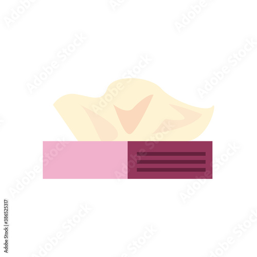 tissues box flat style icon vector design