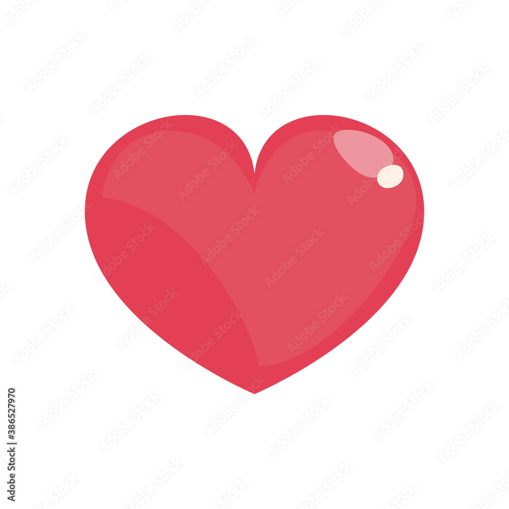 Isolated heart flat style icon vector design