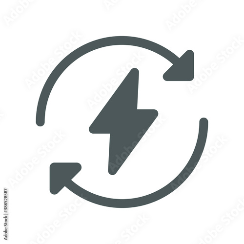 Energy backup power glyph icon. Vector illustration eps 10