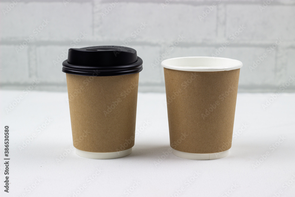 Brown coffee mock up on blank background for design any ideas. Paper mug cup template for cafe or restaurant create identity set. Brown coffee mock up on blank background for design any ideas. Paper mug cup template for cafe or restaurant create identity set.