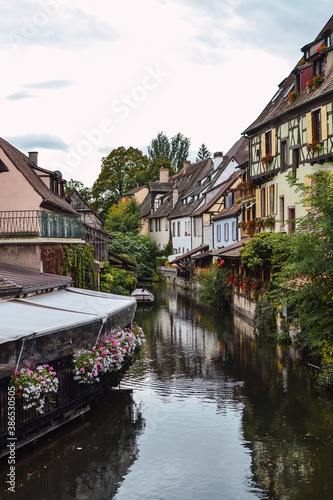 Buildings and canal in Colmar, France