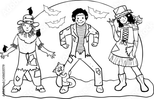 Kids in Halloween Costumes