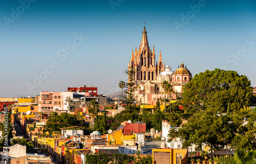 A morning shot of the church at San Miguel de Allende in Mexico