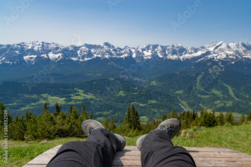 Blick vom Berg Wank in Garmisch-Partenkirchen