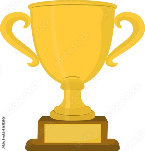 Vector emoticon illustration of a trophy