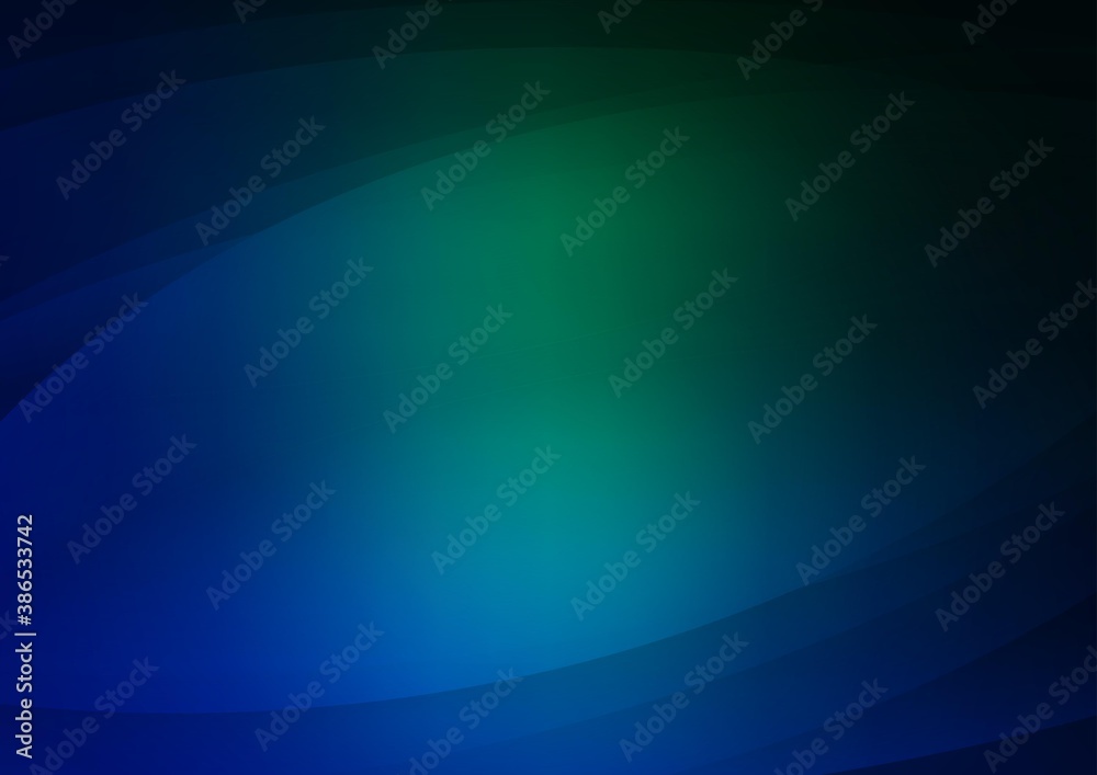 Dark Blue, Green vector cover with long lines.