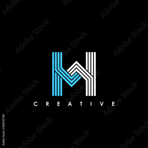 H Letter Initial Logo Design Template Vector Illustration