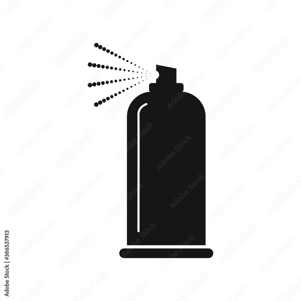 Spray can silhouette icon design isolated on white background Spray can silhouette icon design isolated on white background