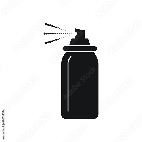 Spray can silhouette icon design isolated on white background