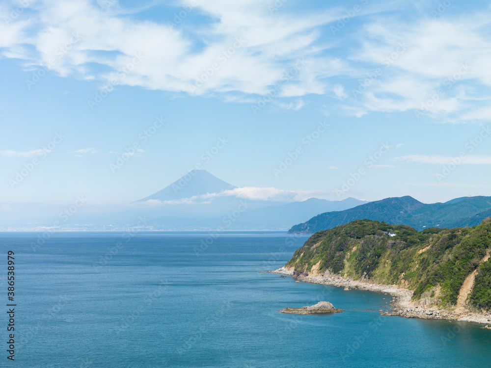 富士山と駿河湾　静岡県　日本