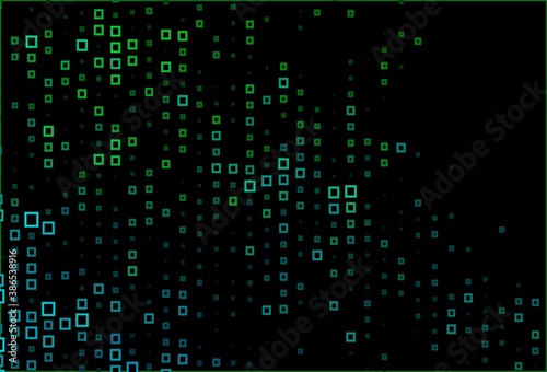 Dark Blue, Green vector background with rectangles.